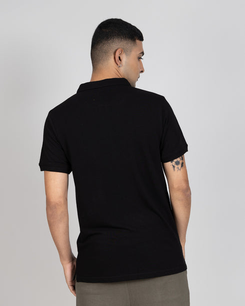 Luxury Polo T-shirt - Jet Black