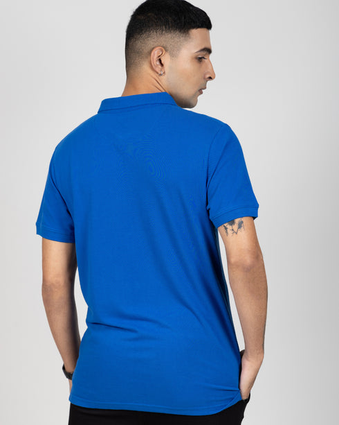 Luxury Polo T-shirt - Pacific Blue