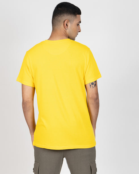 Popcorn Textured Tee - Lemon Yellow