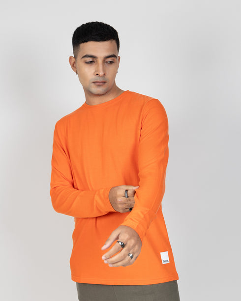Full Sleeve Statement Tee - Sunny Orange