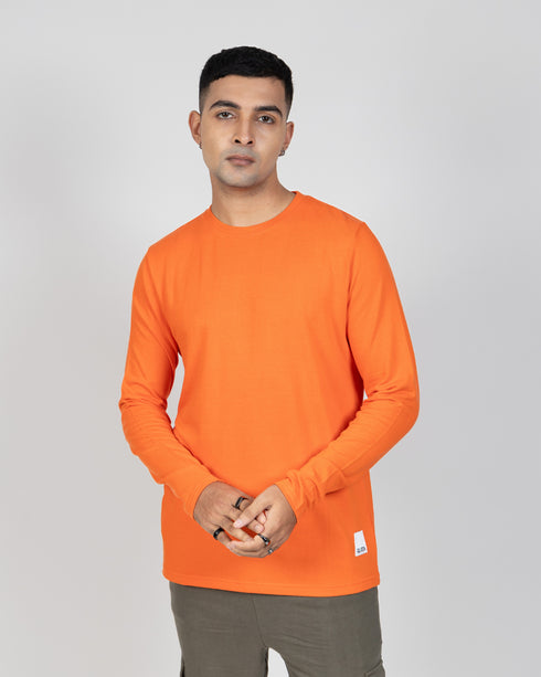Full Sleeve Statement Tee - Sunny Orange