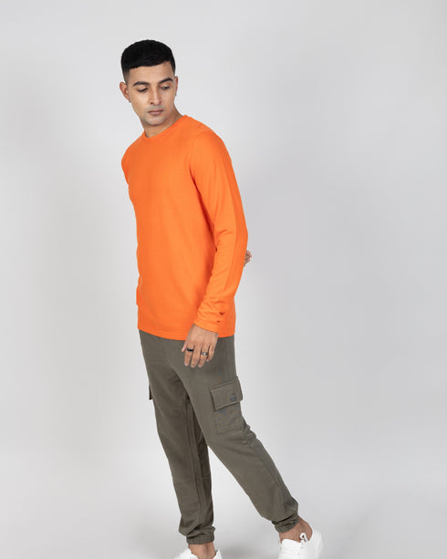 Full Sleeve Statement Tee - Sunny Orange