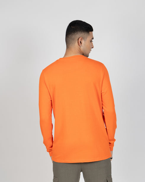 Full Sleeve Statement Tee - Sunny Orange