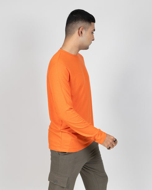 Full Sleeve Statement Tee - Sunny Orange