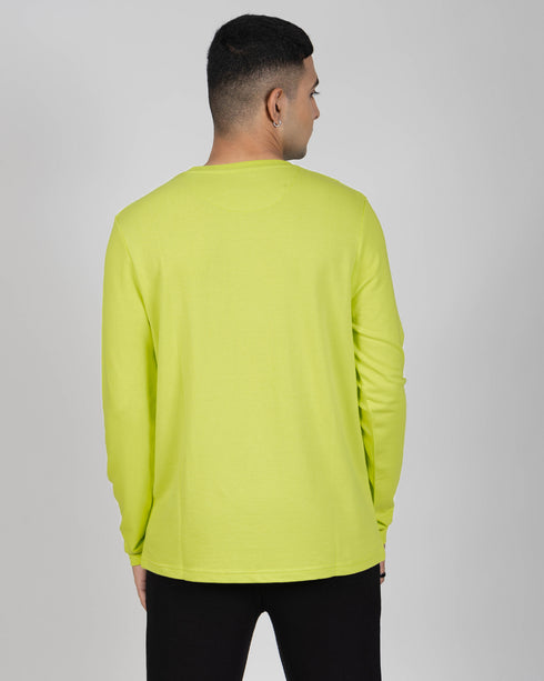 Full Sleeve Statement Tee - Acid Lime