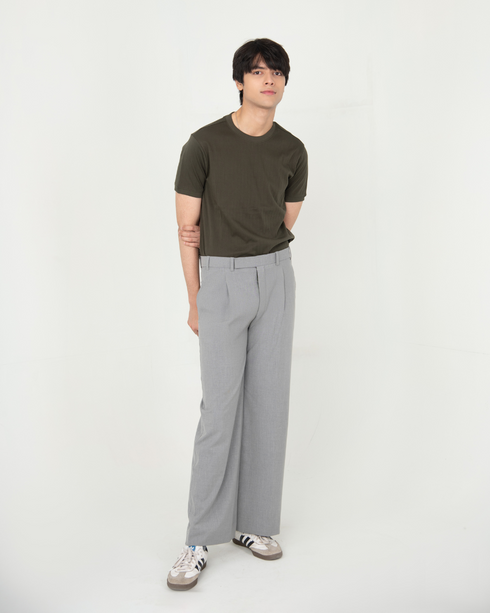 Mercerised Textured T-shirt - Forest Night